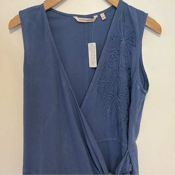 Soft surroundings cotton wrap dress NWT , sz small - Picture 6 of 8
